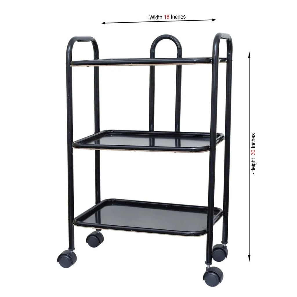 Black 3 tier trolley with wheels