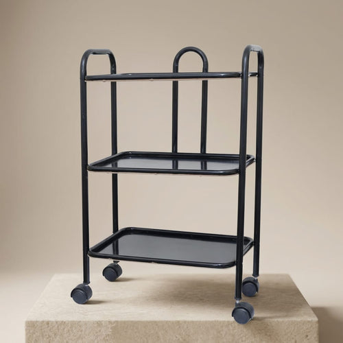 Black 3 tier trolley with wheels