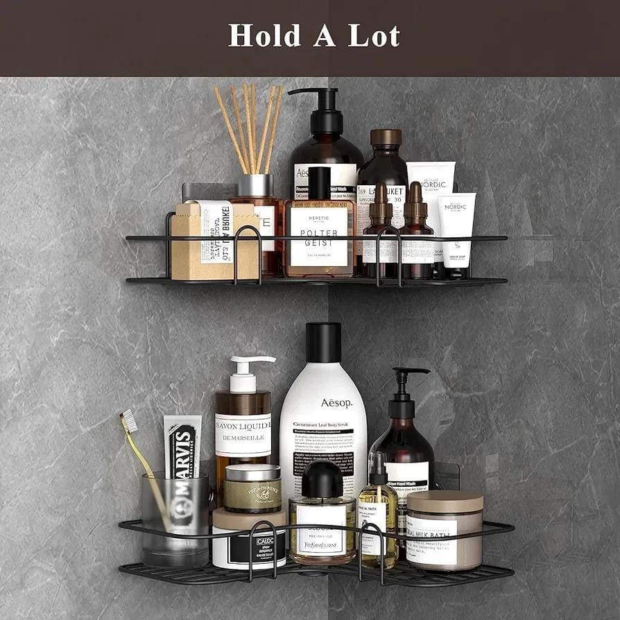 Corner bathroom organizers