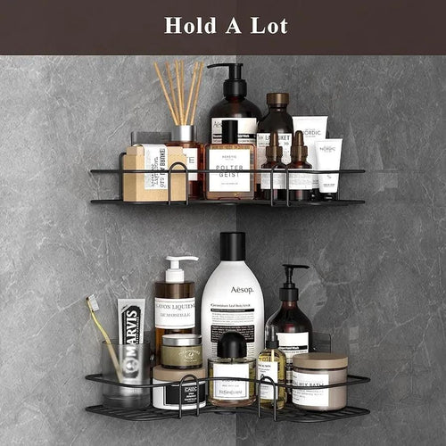 Corner bathroom organizers