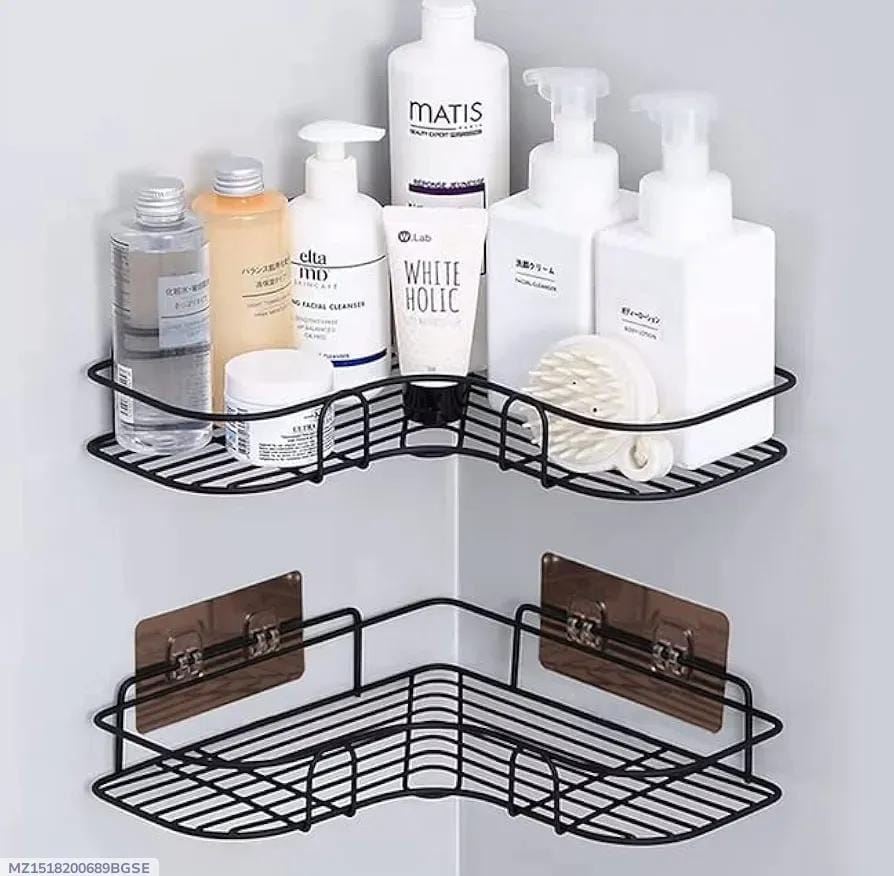 Corner bathroom organizers