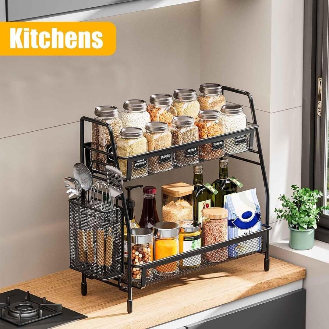Black 2 tier organizers