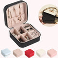 Portable Leather Travel Jewelry Organizer Box – Mini Jewelry Storage Case for Rings, Earrings & Necklaces