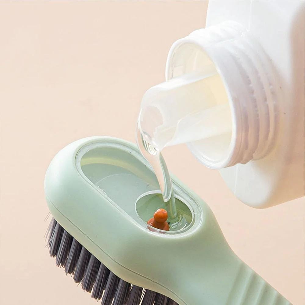 Multifunctional Liquid Dispensing Scrub Brush | Automatic Soap Dispenser Cleaning Tool