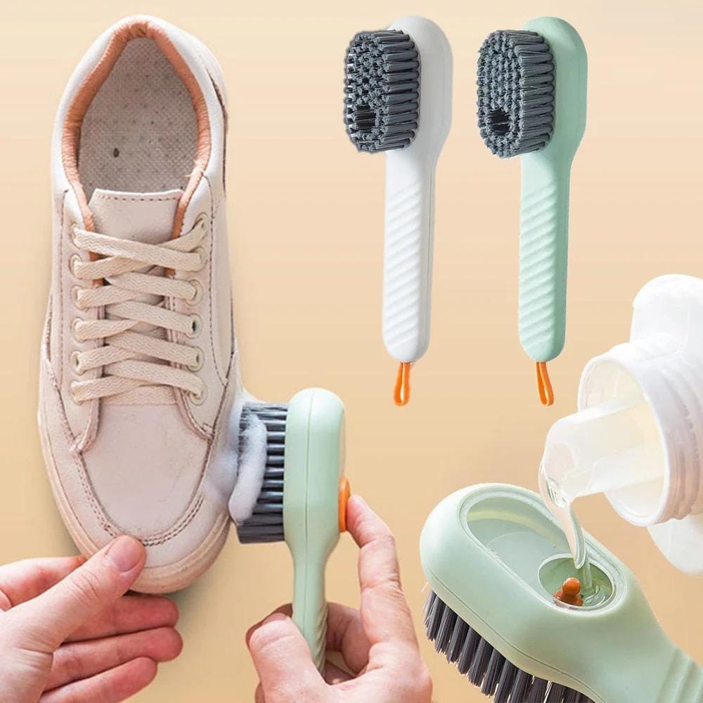 Multifunctional Liquid Dispensing Scrub Brush | Automatic Soap Dispenser Cleaning Tool
