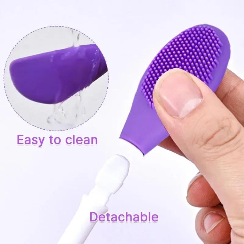 Double-Ended Silicone Face Mask Brush & Cleansing Scrubber | Dual-Head Skincare Applicator