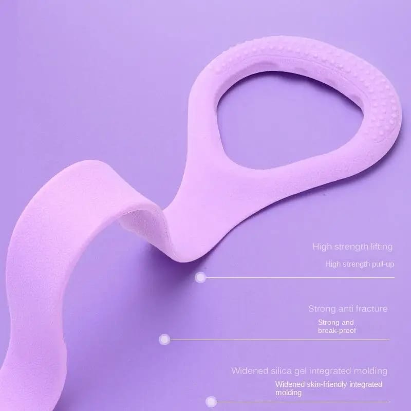 Silicone Figure 8 Resistance Band | Ergonomic Back Stretcher & Yoga Pull Rope