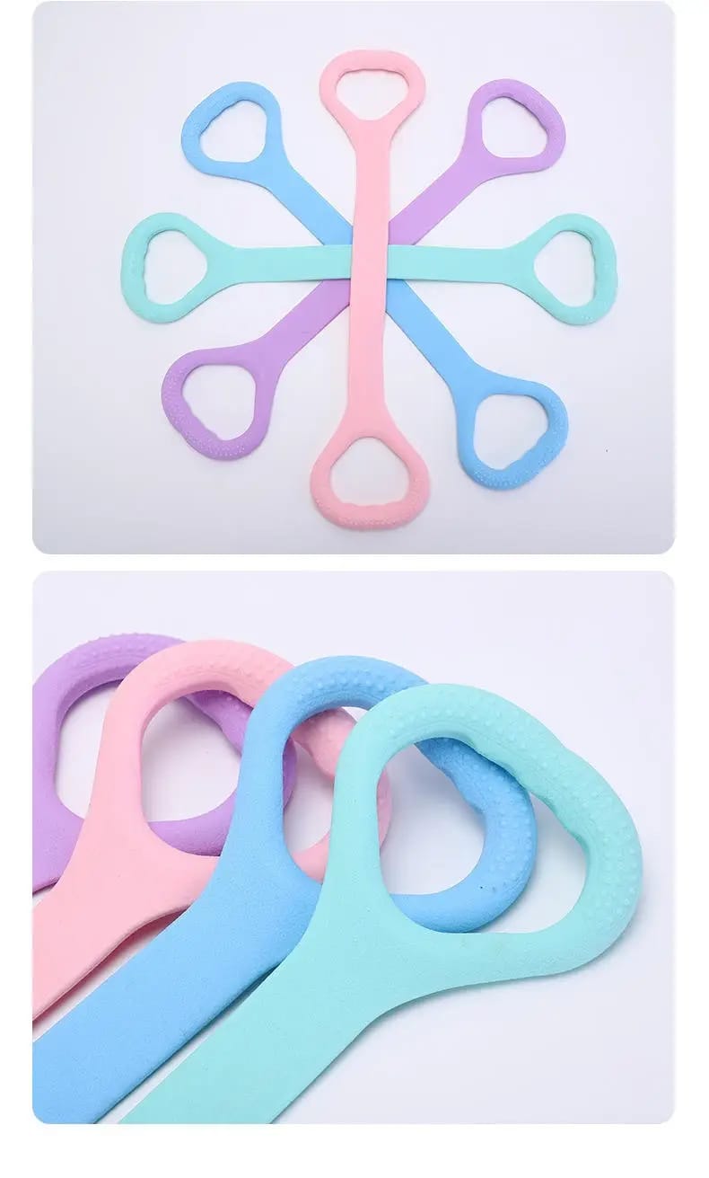 Silicone Figure 8 Resistance Band | Ergonomic Back Stretcher & Yoga Pull Rope