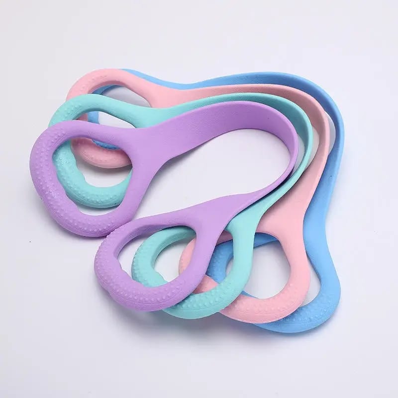 Silicone Figure 8 Resistance Band | Ergonomic Back Stretcher & Yoga Pull Rope