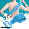 Silicone Body Back Scrubber Belt | Double-Sided Exfoliating Shower Towel with Handles