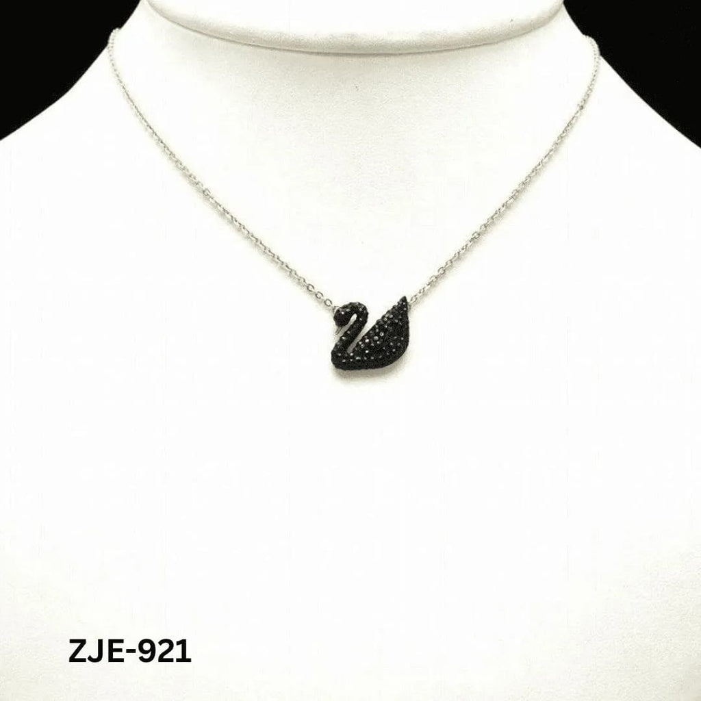 Sparkling Crystal Swan Pendant Necklace | Rose Gold & Silver Chain Jewelry for Women