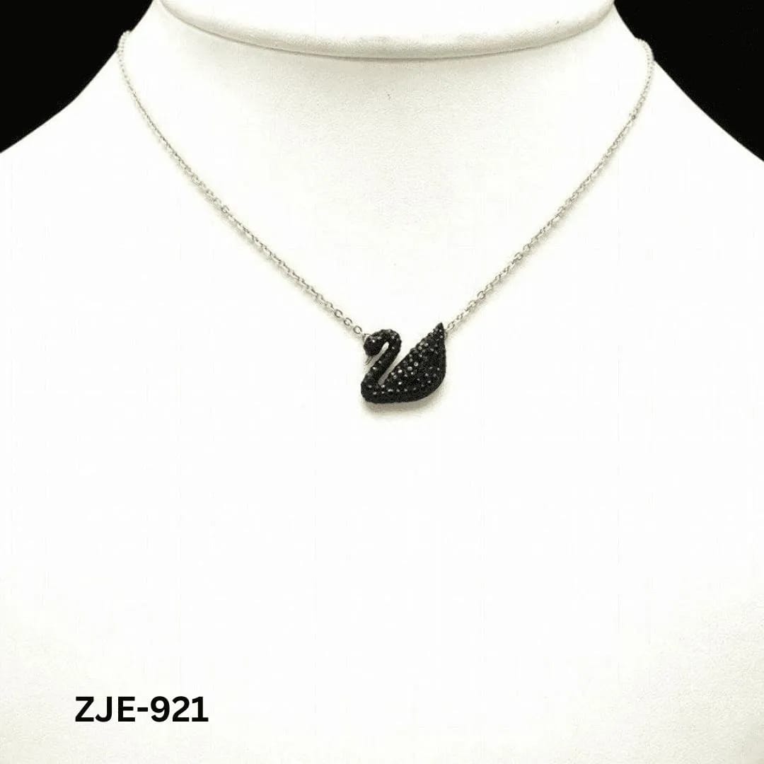 Sparkling Crystal Swan Pendant Necklace | Rose Gold & Silver Chain Jewelry for Women
