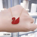 Sparkling Crystal Swan Pendant Necklace | Rose Gold & Silver Chain Jewelry for Women