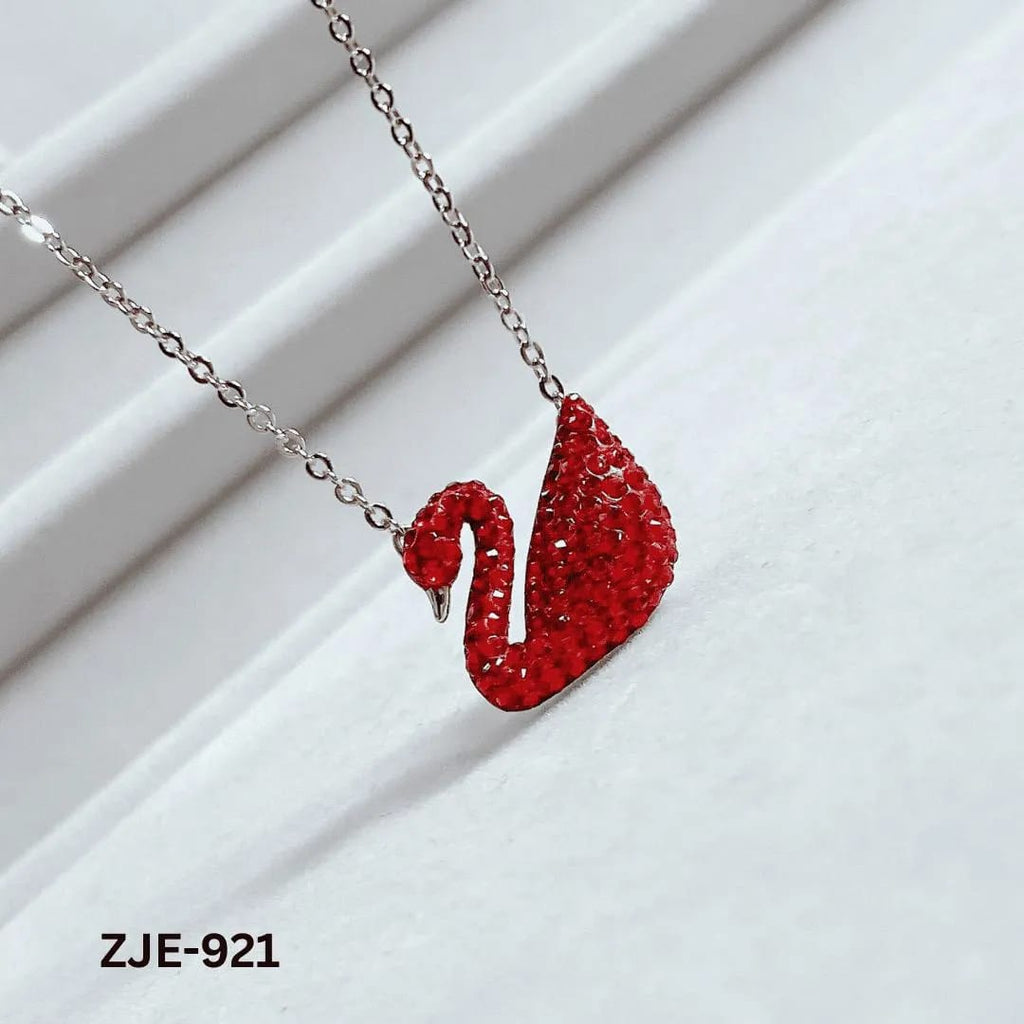 Sparkling Crystal Swan Pendant Necklace | Rose Gold & Silver Chain Jewelry for Women