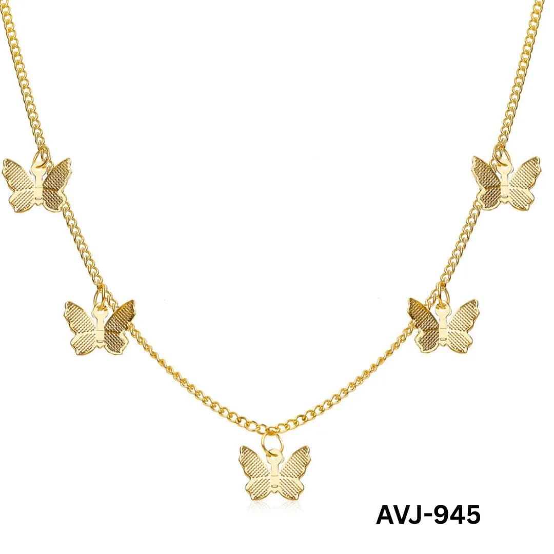 Dainty Butterfly Charm Choker Necklace | Y2K Gold & Silver Butterfly Chain Jewelry