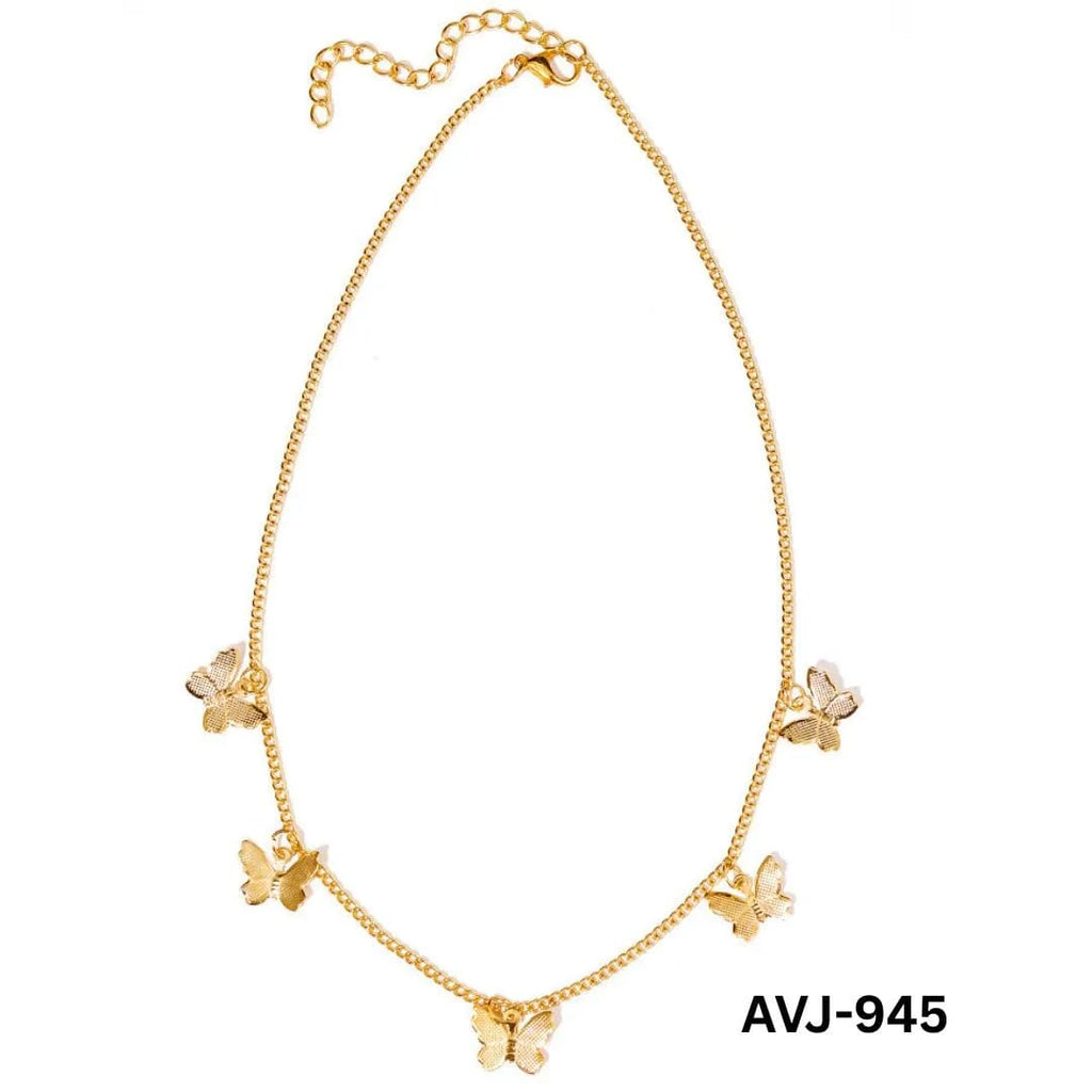 Dainty Butterfly Charm Choker Necklace | Y2K Gold & Silver Butterfly Chain Jewelry