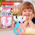 Kids U-Shaped Silicone Toothbrush | 360 Degree Whole Mouth Training Toothbrush for Toddlers (Ages 2-12)