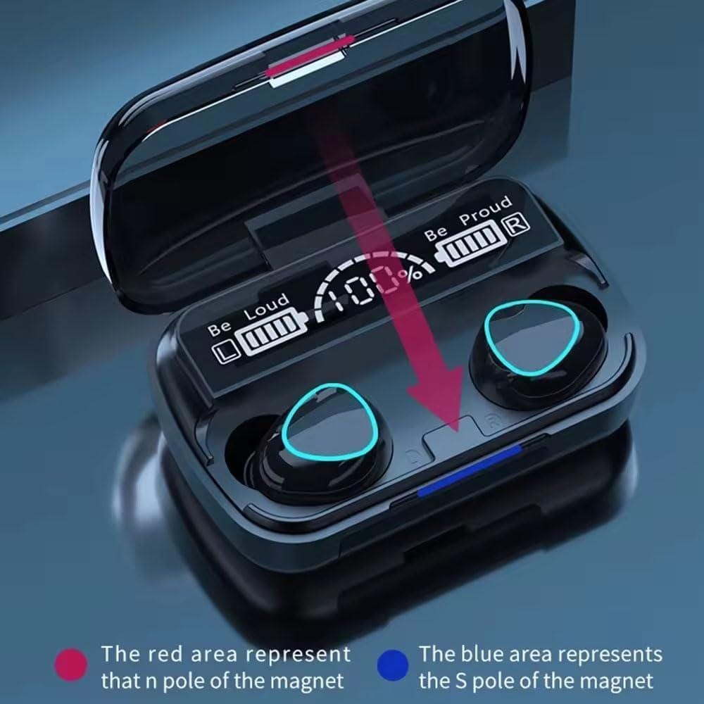M10 Wireless Earbuds Bluetooth 5.1 with LED Display & Power Bank Case