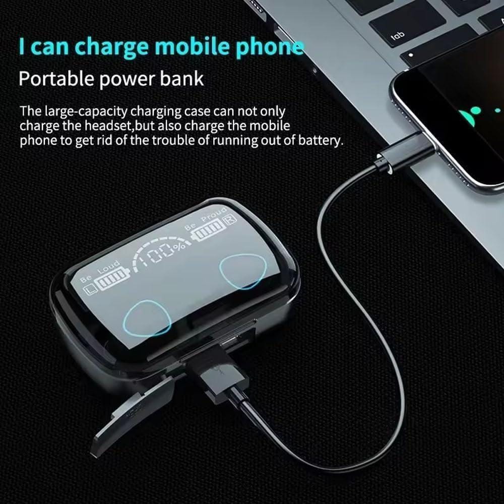 M10 Wireless Earbuds Bluetooth 5.1 with LED Display & Power Bank Case