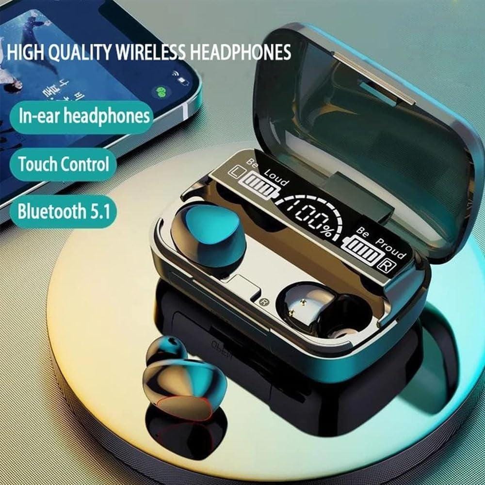 M10 Wireless Earbuds Bluetooth 5.1 with LED Display & Power Bank Case
