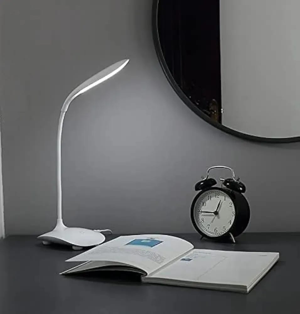 Flexible LED Desk Lamp with Touch Control | Dimmable 3-Level Eye-Caring Table Light
