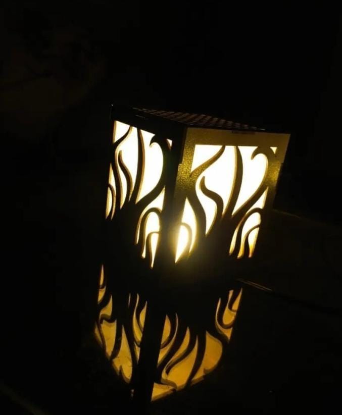 Modern Wooden Cube LED Night Lamp | Laser-Cut Decorative Table Light for Home & Bedside