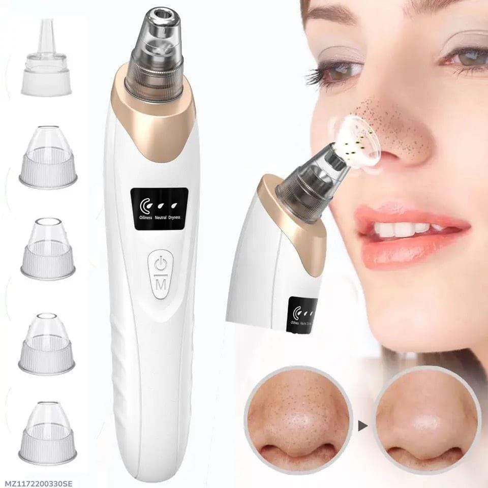 Electric Blackhead Remover Vacuum | Rechargeable Pore Cleaner with 5 Probes