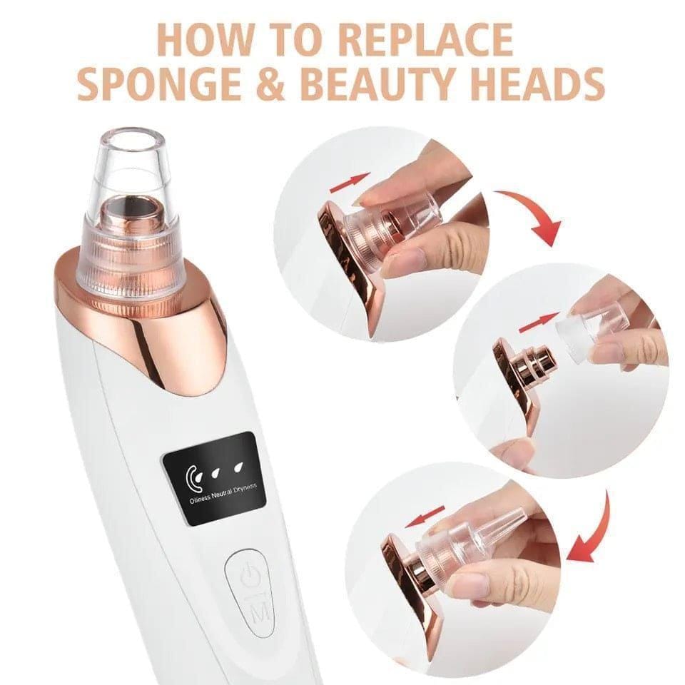 Electric Blackhead Remover Vacuum | Rechargeable Pore Cleaner with 5 Probes